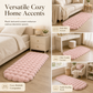 Soft Faux Rabbit Fur Bedside Rug Bubble Plush Double Pelt Area Carpet for Girls Bedroom Living Room and Bay Window