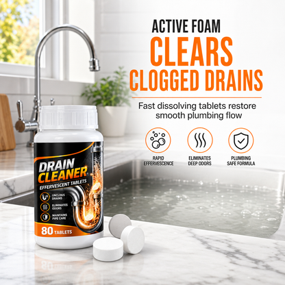 Drain Cleaning Effervescent Tablets for Pipe and Sewer Maintenance Suitable for Various Drains
