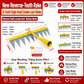 New multi-functional agricultural hoe and weeding tool: detachable spike rake, field tiller, hoe, spike rake, grass rake, eight-tine rake