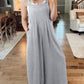 Women's Sleeveless Wide Leg Jumpsuit with Pockets