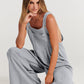 Women's Sleeveless Wide Leg Jumpsuit with Pockets