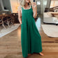 Women's Sleeveless Wide Leg Jumpsuit with Pockets