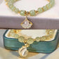 Wotian Jade Lucky bracelet of gold leaf