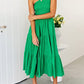 Women's 2023 Summer Bohemian One Shoulder Sleeveless Smocked Ruffle Tiered Beach Maxi Sun Dress